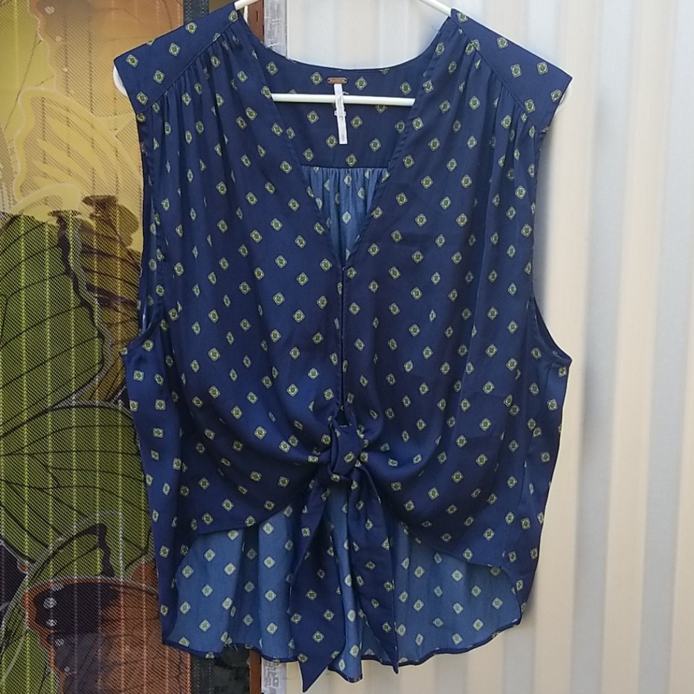 Free People Tie and Clasp Top